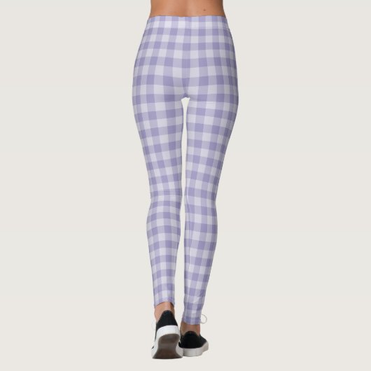 Leggings Purple Checkerboard Pattern (Dos)
