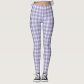 Leggings Purple Checkerboard Pattern (Devant)