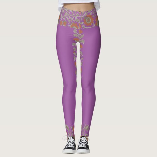 Leggings Purple élégant et élégant (Devant)