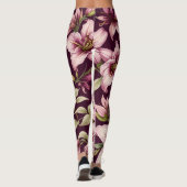 Leggings Purple Floral (Dos)