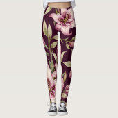 Leggings Purple Floral (Devant)