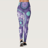 Leggings Purple Floral Paisley Fun (Dos)