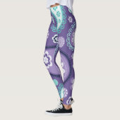 Leggings Purple Floral Paisley Fun (Gauche)