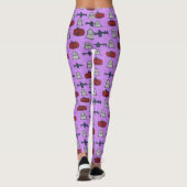 Leggings Purple Halloween Fun Print (Dos)