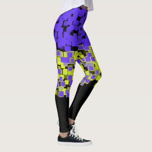 Leggings Purple + Lime Green Cuit
