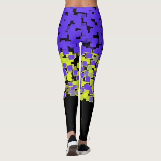 Leggings Purple + Lime Green Cuit (Dos)