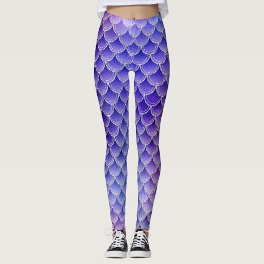 Leggings Purple mermaid glow (Devant)