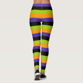 Leggings Purple Orange Black Green rayures de cuisine Hallo (Dos)