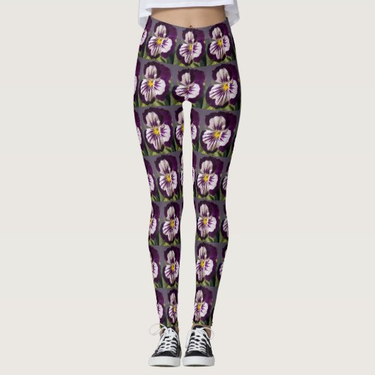 Leggings purple Pansy (Devant)
