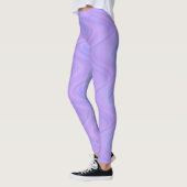 Leggings Purple Pink Wavy Lines Pattern (Gauche)