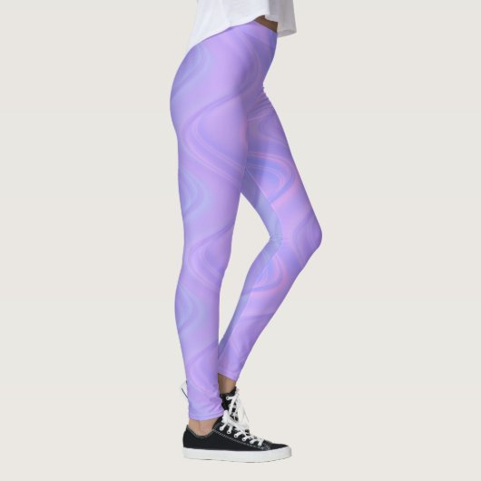 Leggings Purple Pink Wavy Lines Pattern (Droite)