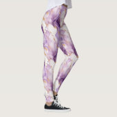 Leggings Purple White Gold Abstract (Droite)