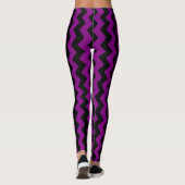 Leggings Purple Zigzag Design You Choose Background Colour (Dos)