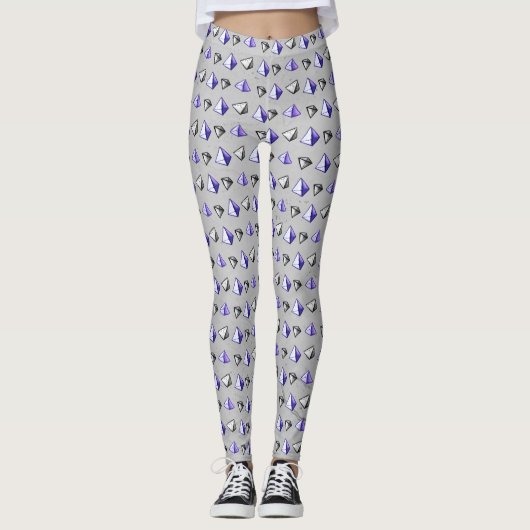 Leggings Pyramides Motif Géométrie Math Enseignant (Devant)