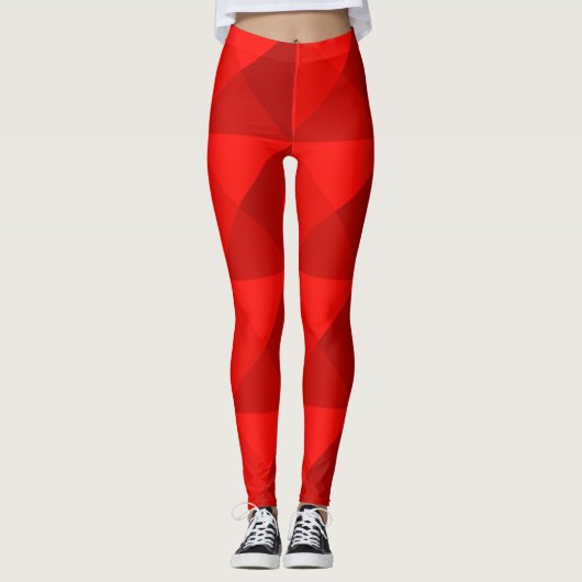 Leggings Pyramides rouges de pomme de bonbons (Devant)