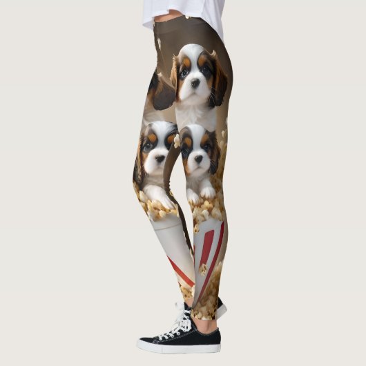 Leggings Quads Cavalier Espagnol Chipies Dans Le Popcorn, (Gauche)