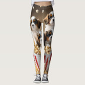 Leggings Quads Cavalier Espagnol Chipies Dans Le Popcorn, (Devant)