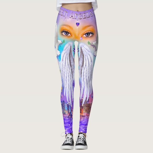 Leggings Quand guêtres de cri d'anges (Devant)