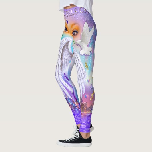 Leggings Quand guêtres de cri d'anges (Gauche)