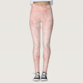 Leggings Quartz rose or Rose Marbre brillant (Devant)
