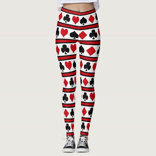 Leggings Quatre combinaisons de cartes (Devant)