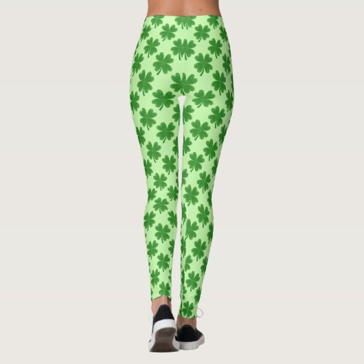 Leggings Quatre feuilles Clover Saint Patrick's Day Shamroc (Dos)