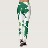 Leggings Quatre feuilles de couleur verte. Saint Patrick's  (Dos)