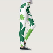 Leggings Quatre feuilles de couleur verte. Saint Patrick's  (Droite)