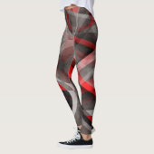 Leggings Quatre-vingts Courbes rouge blanc et gris (Gauche)