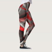 Leggings Quatre-vingts Courbes rouge blanc et gris (Droite)