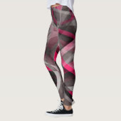 Leggings Quatre-vingts Rose rose et gris Motif funky (Gauche)