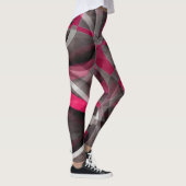 Leggings Quatre-vingts Rose rose et gris Motif funky (Droite)