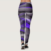 Leggings Quatre-vingts Vibes Violet Bleu et Gris Motif funk (Dos)