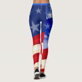 Leggings Quatrième patriotique de jour de vétérans de (Dos)