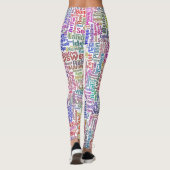 Leggings Question Apprendre Nuage MotssTexte Motif Message (Dos)