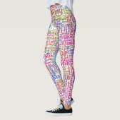 Leggings Question Apprendre Nuage MotssTexte Motif Message (Gauche)