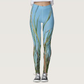 Leggings Queue de chat Abstrait Chic Bleu ciel (Devant)