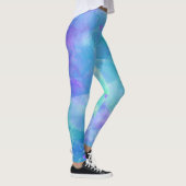 Leggings Queue de sirène à l'aquarelle Fantaisie Océan Ench (Droite)