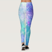 Leggings Queue de sirène à l'aquarelle Fantaisie Océan Ench (Dos)