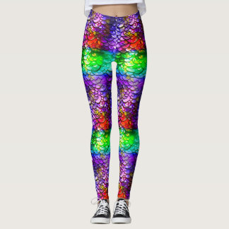 Leggings Queue de Sirène Arc-en-Ciel pour Festival de Fiert