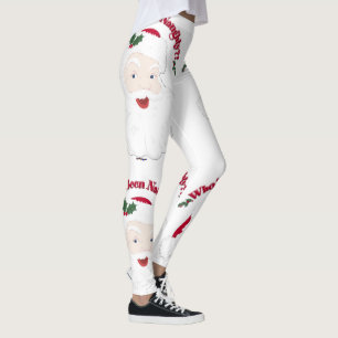 Leggings Qui a été vilain ? Père Noël vintage