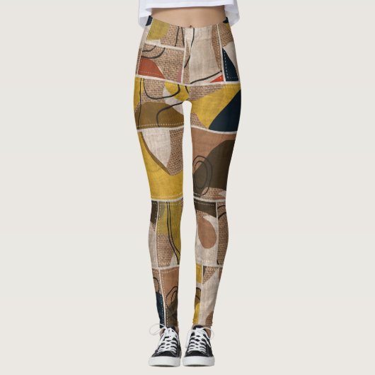 Leggings Quilt collage en patchwork : impression mixte. (Devant)