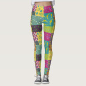 Leggings Quilt de maquillage maximaliste Boho Motif (Devant)