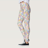 Leggings Quilted Patchwork Triangles Peach Lavender sage (Gauche)