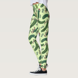 Leggings Quirky Festive Pickles de Noël Motif