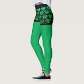 Leggings Raccourcis à l'échelle de poisson vert (Gauche)
