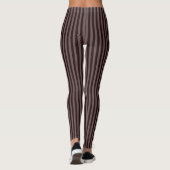 Leggings Raffiné Brown Monochrome Verticale Bandes Minces (Dos)