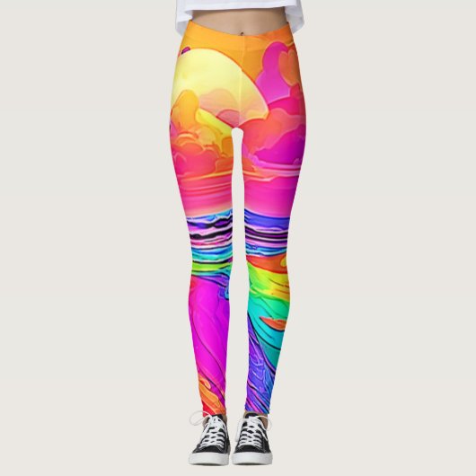 Leggings Rainbow Beach : Cartoon Fun (Devant)