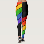 Leggings Rainbow Black Diagonal FIDE strié (Dos)