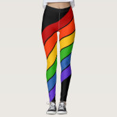 Leggings Rainbow Black Diagonal FIDE strié (Devant)